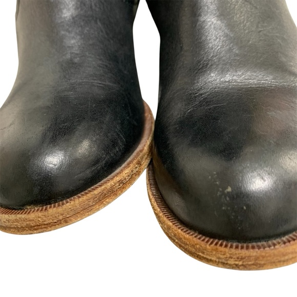 Kork Ease Black Suede Leather Knee High Riding Boots Buckle Zip Women's Sz 6.5M - Picture 15 of 16